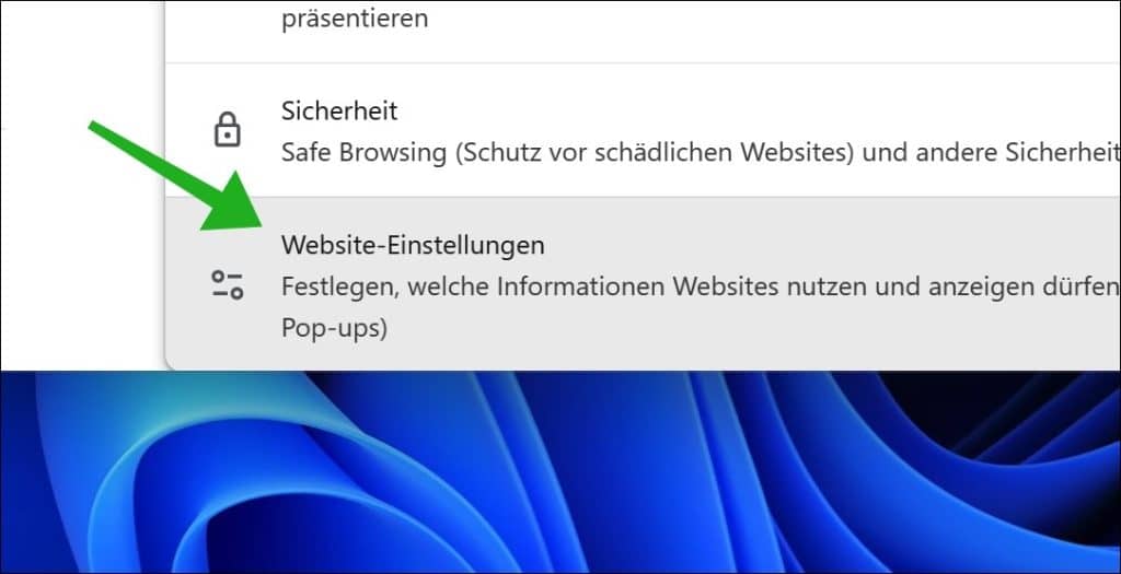 Website-Einstellungen