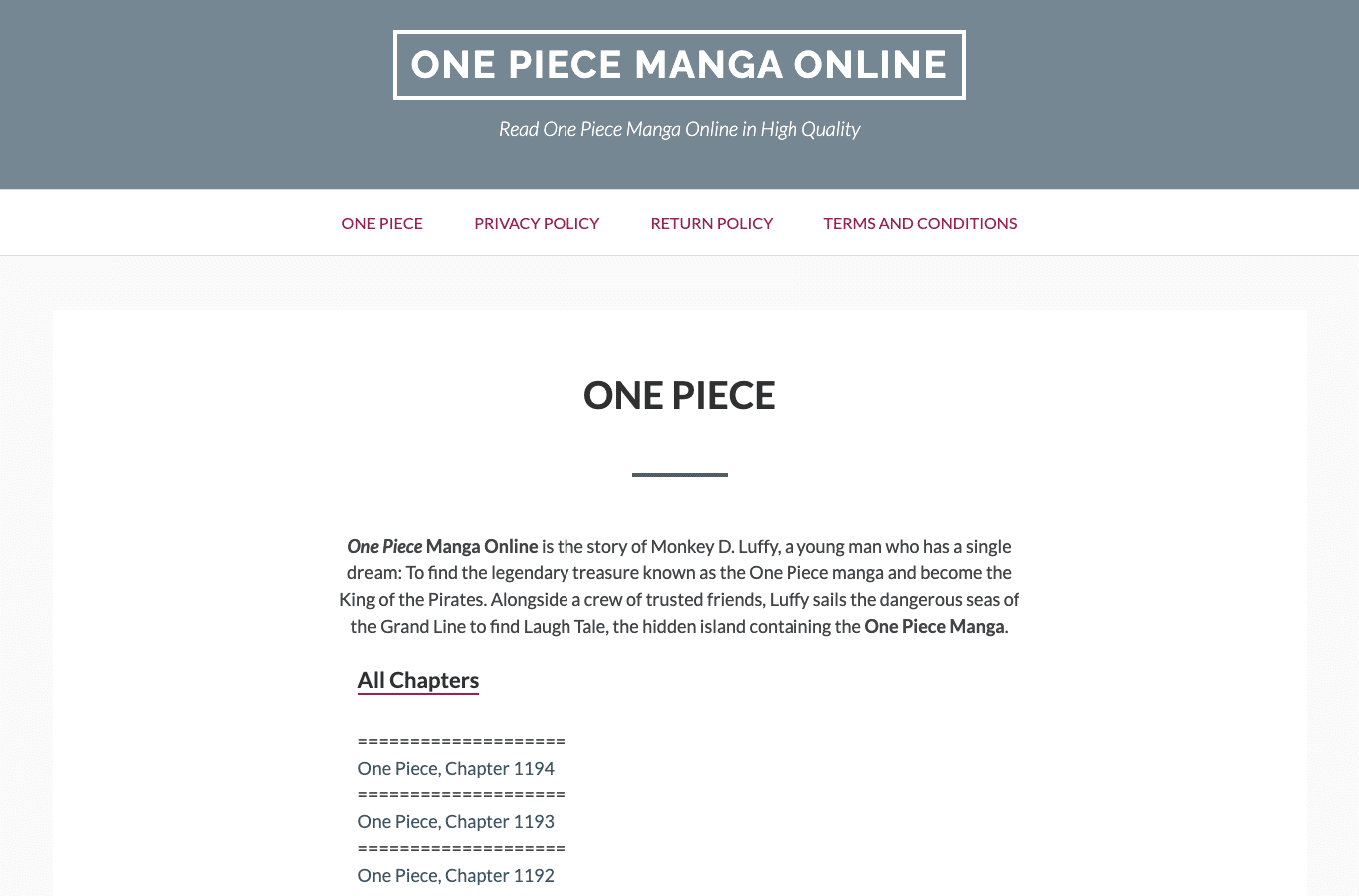 Bildschirmaufnahme von 1-piece-mangas.com