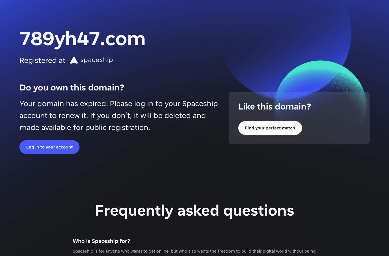 Bildschirmaufnahme von 789yh47.com