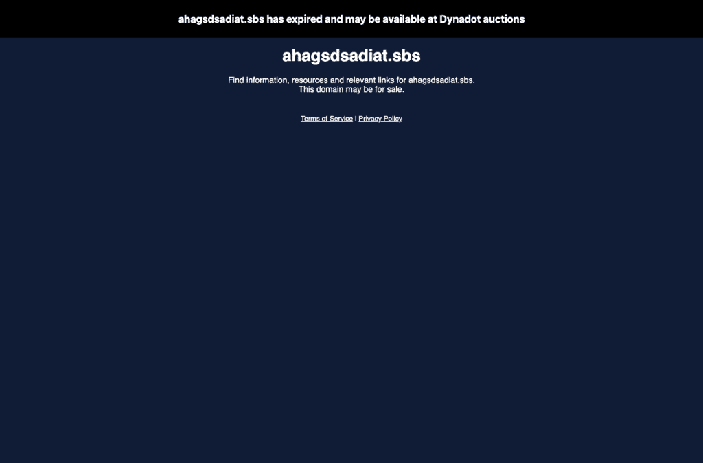 Bildschirmaufnahme von ahagsdsadiat.sbs