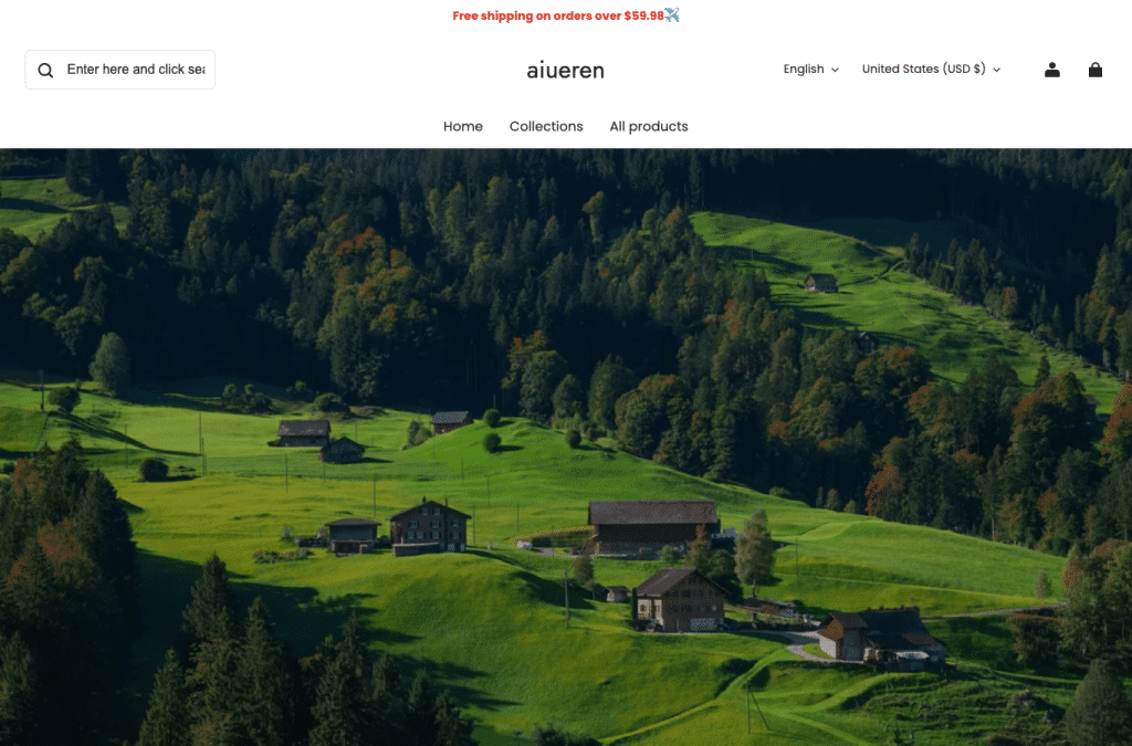 Bildschirmaufnahme von aiueren.com