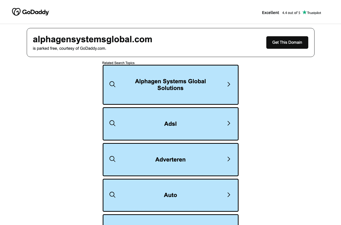 Bildschirmaufnahme von alphagensystemsglobal.com