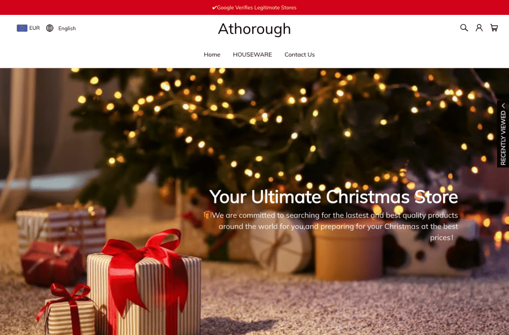 Bildschirmaufnahme von athorough.com