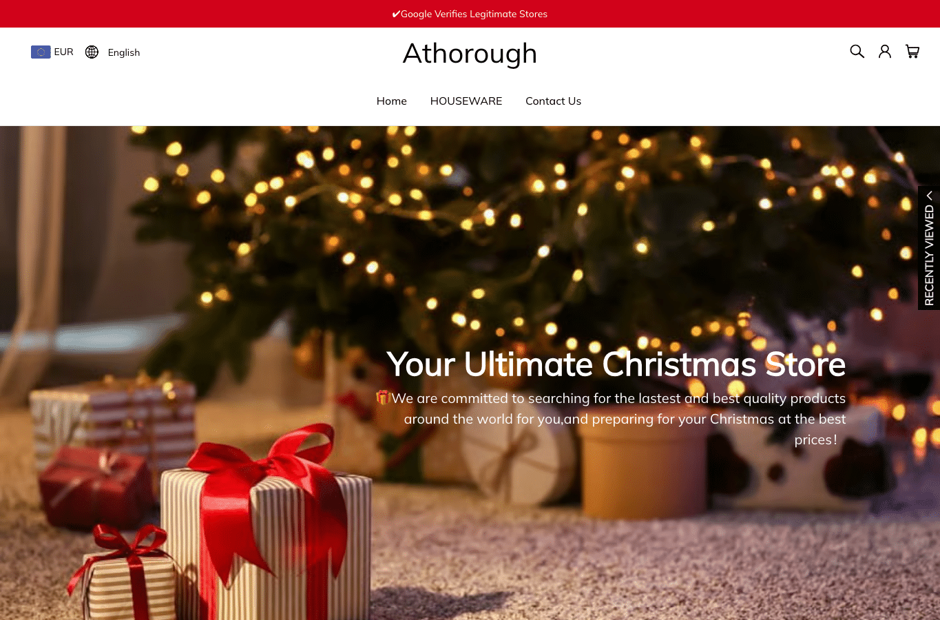 Bildschirmaufnahme von athorough.com