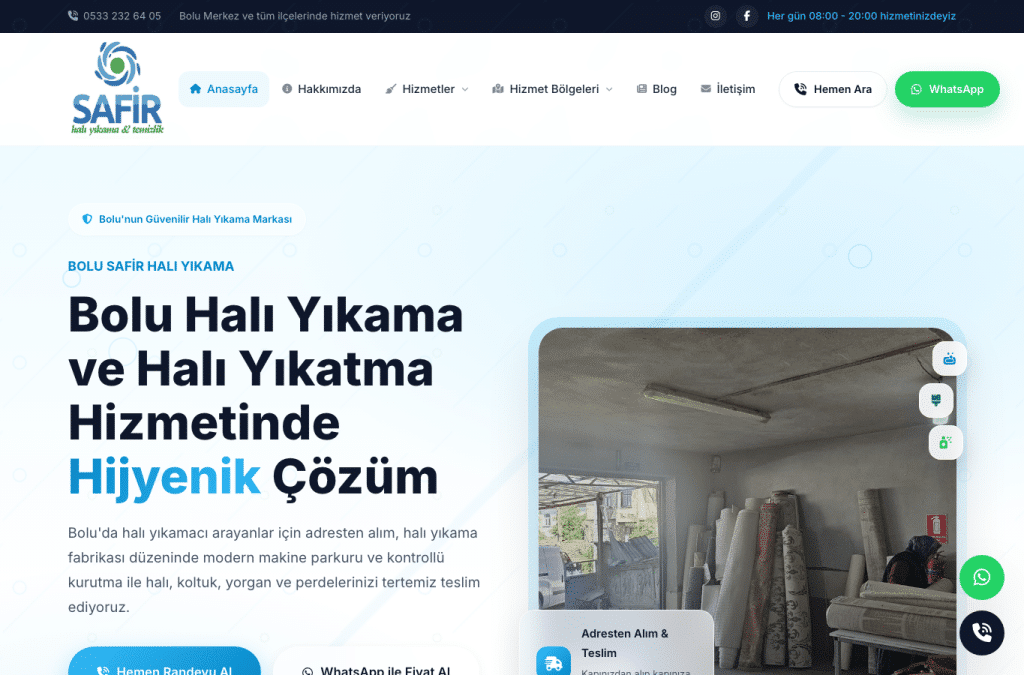 Bildschirmaufnahme von boluhaliyikamaci.com