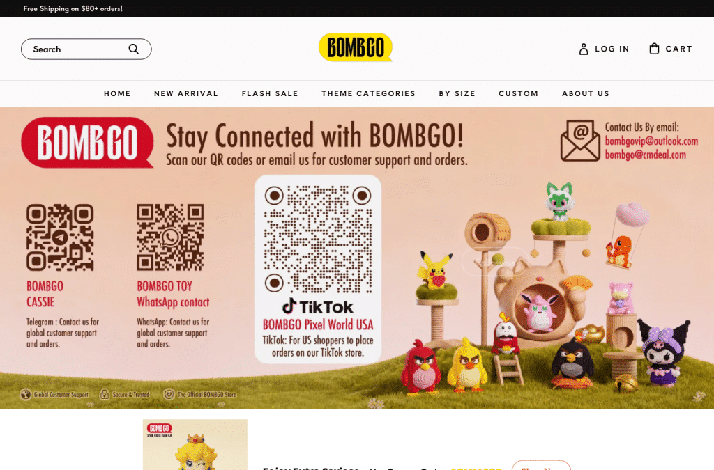 Bildschirmaufnahme von bombgo.com