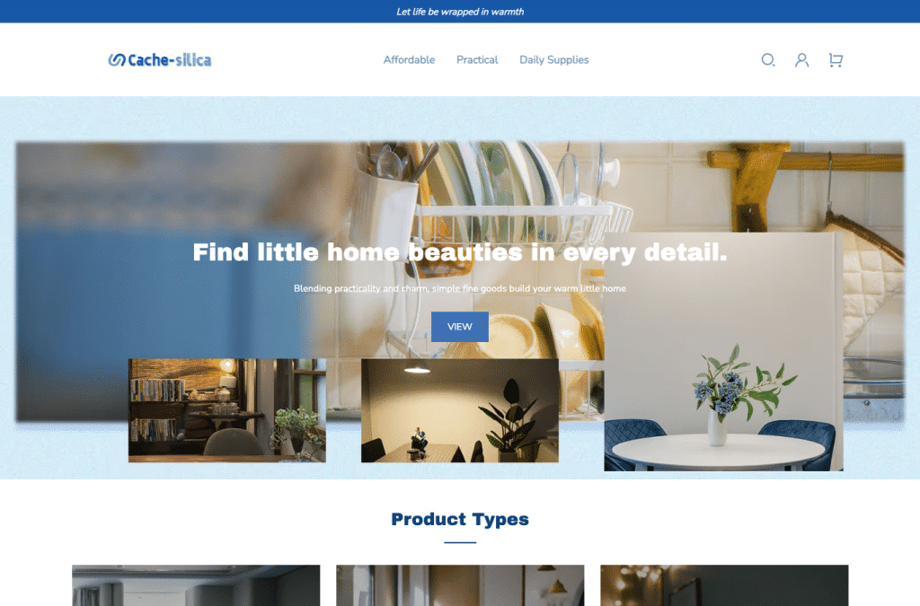Bildschirmaufnahme von cache-silica.com
