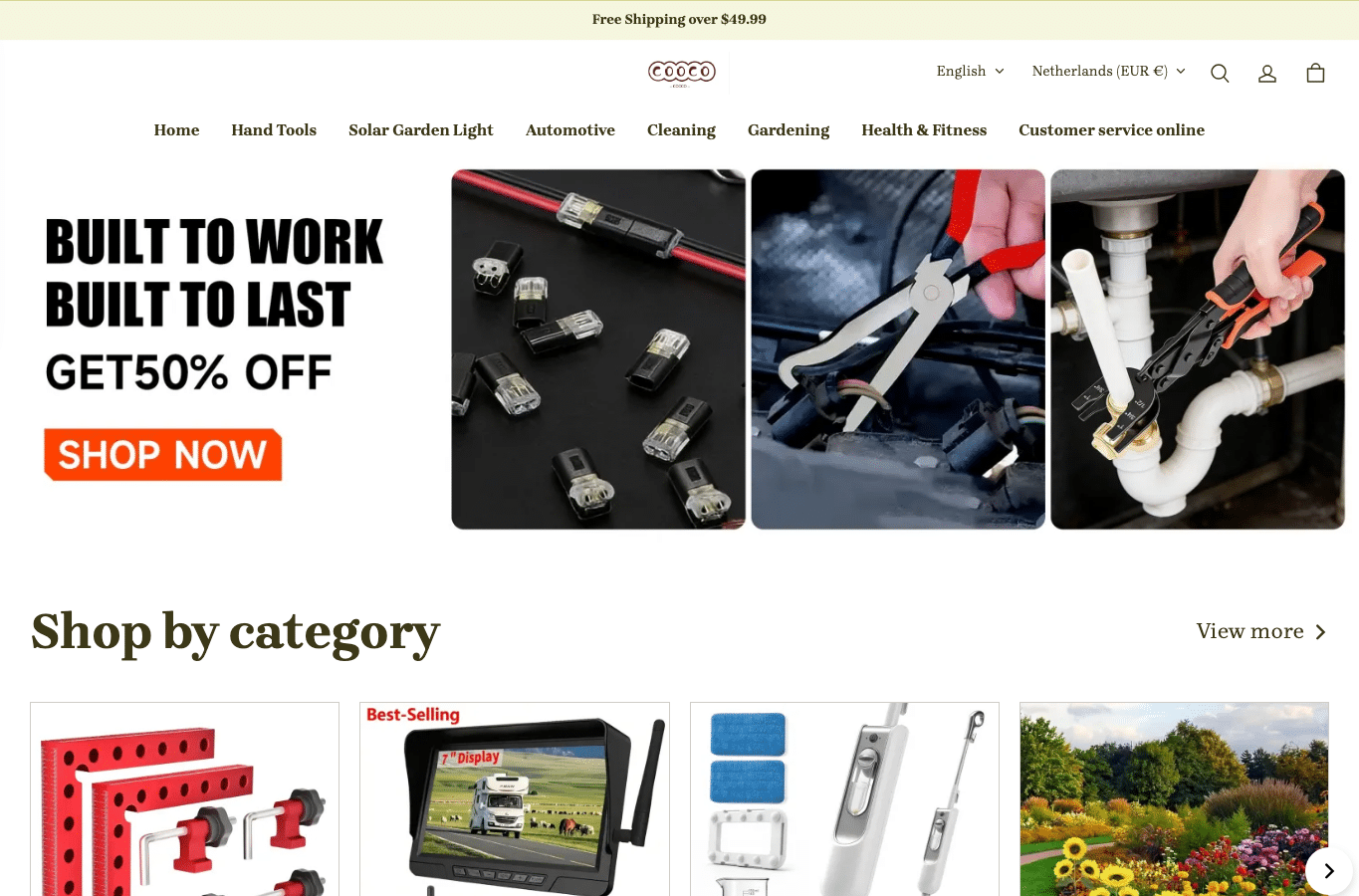 Bildschirmaufnahme von coocoe.com