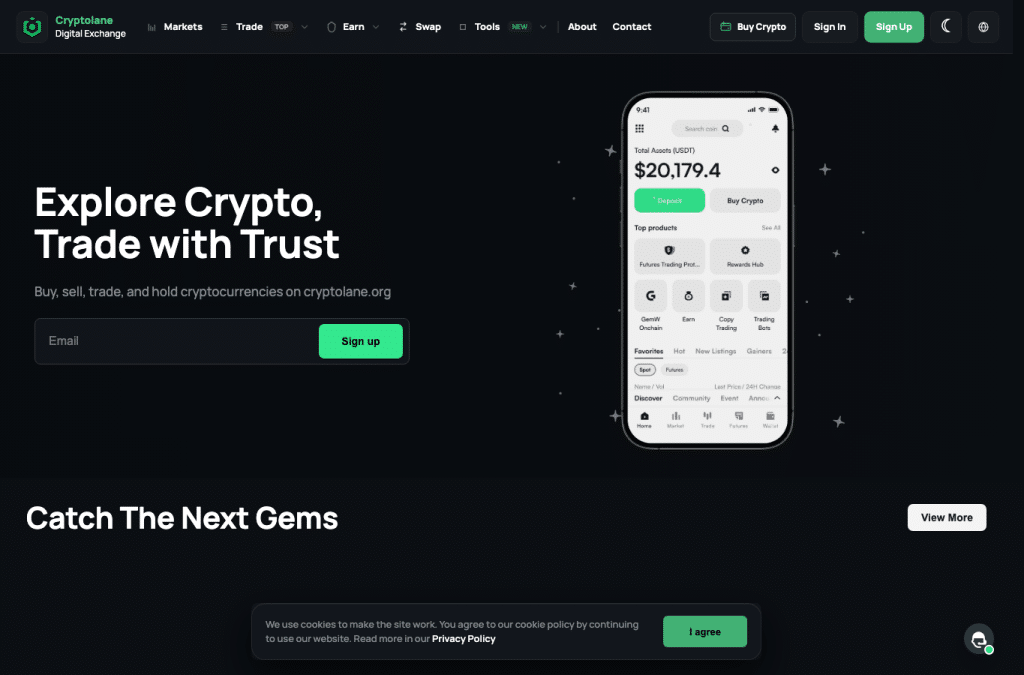 Bildschirmaufnahme von cryptolane.org