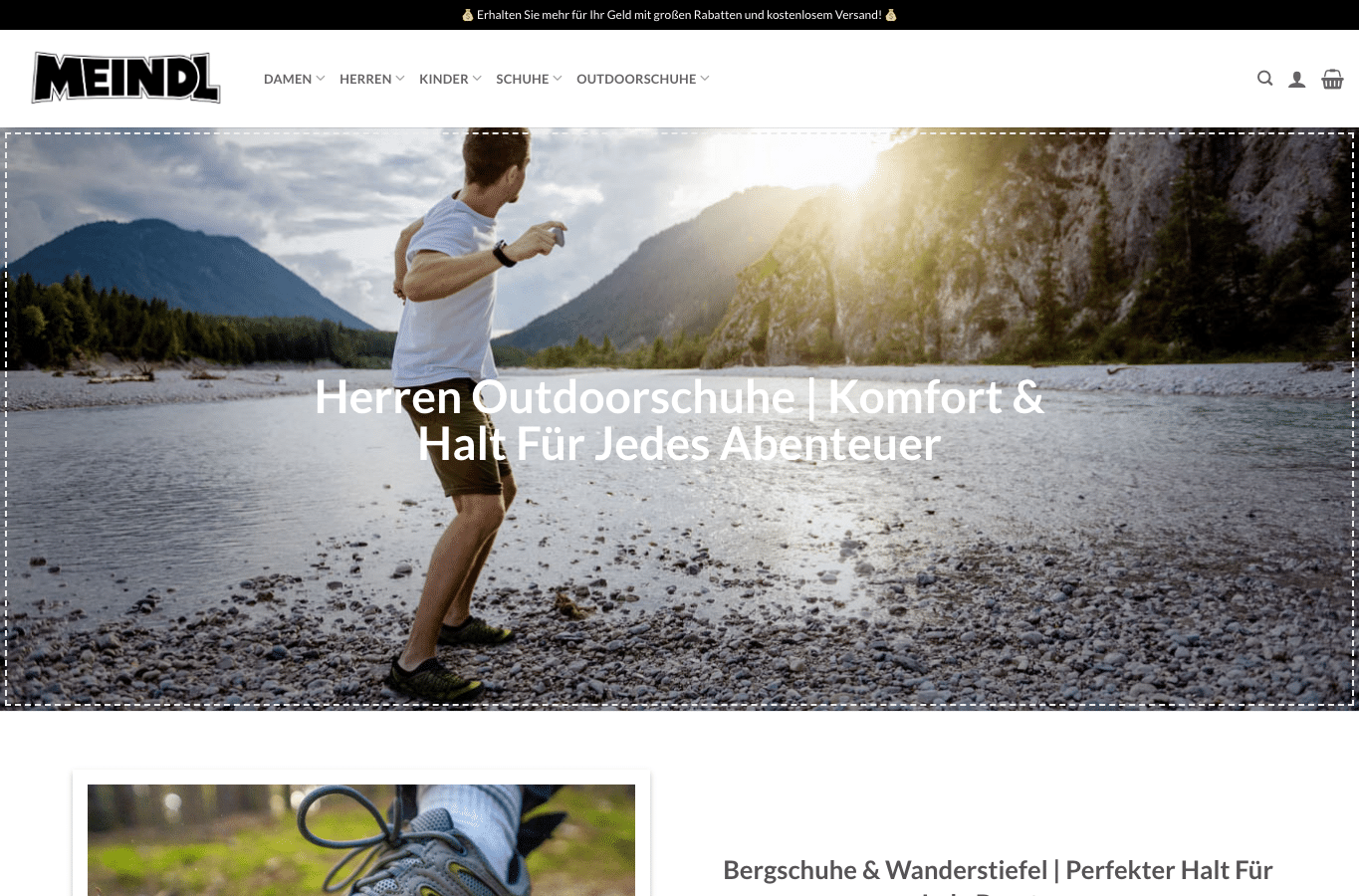 Bildschirmaufnahme von demeindlshop.com