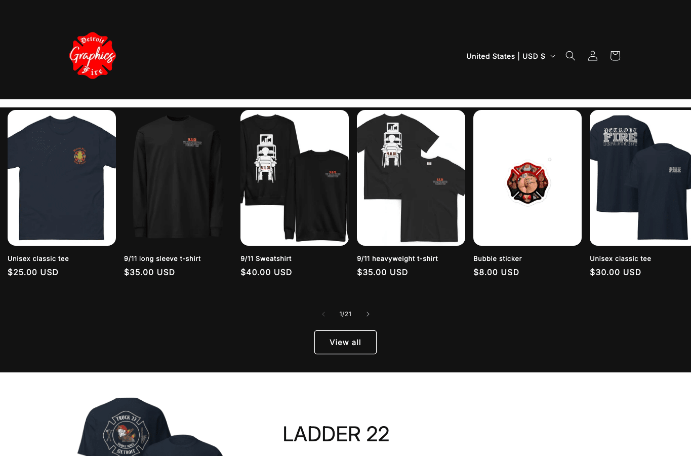 Bildschirmaufnahme von detroitfiregrahics.com