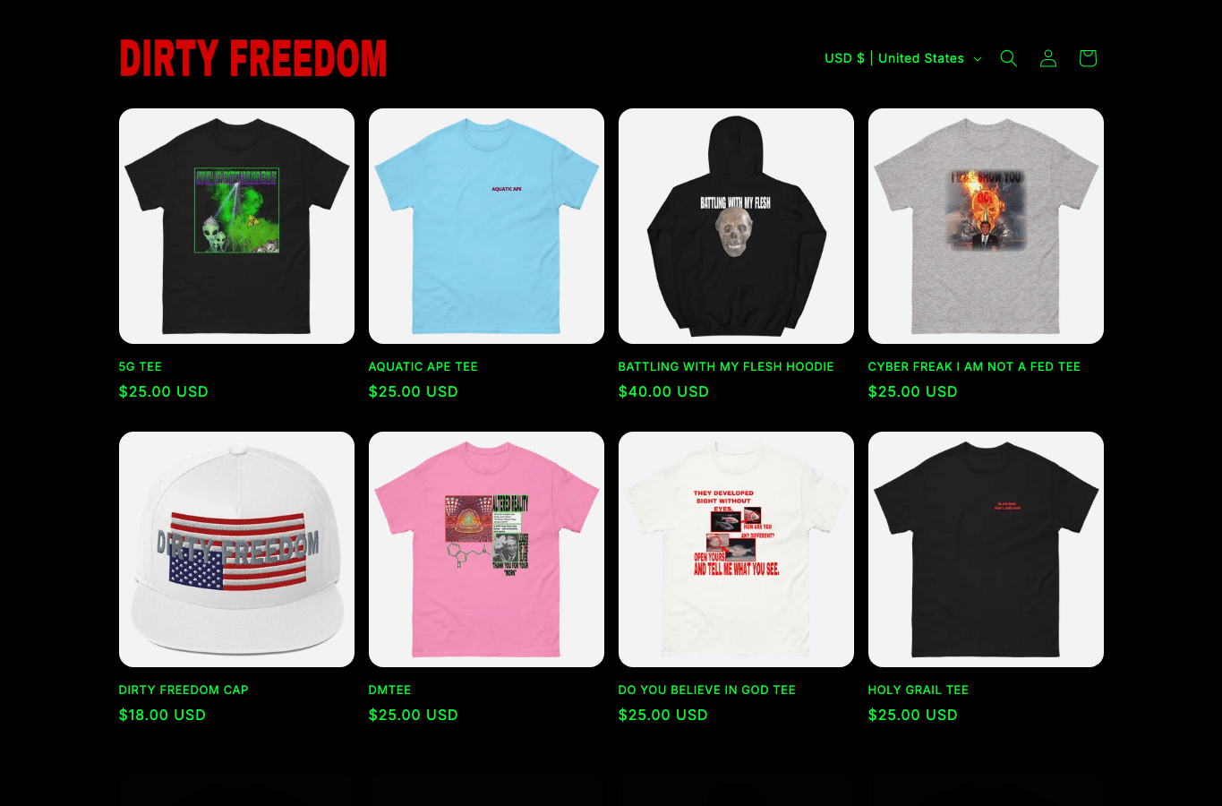 Bildschirmaufnahme von dirtyfreedom.online