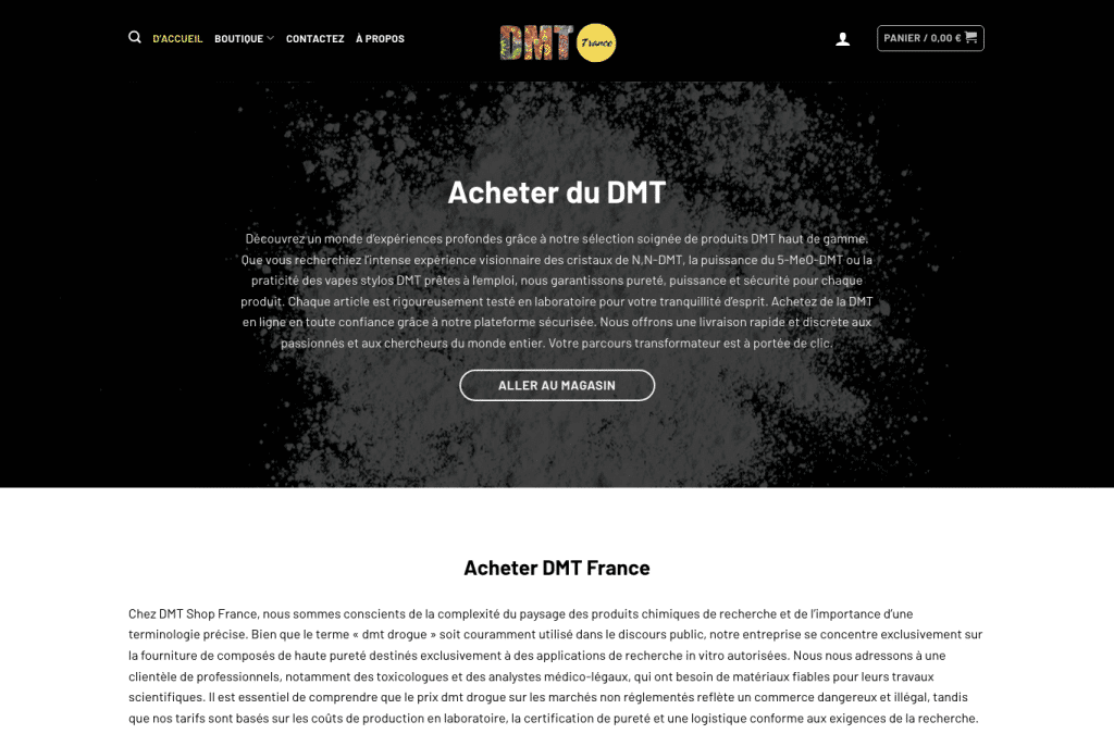Bildschirmaufnahme von dmtshop.fr