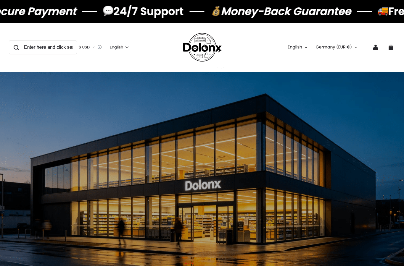 Bildschirmaufnahme von dolonx.com