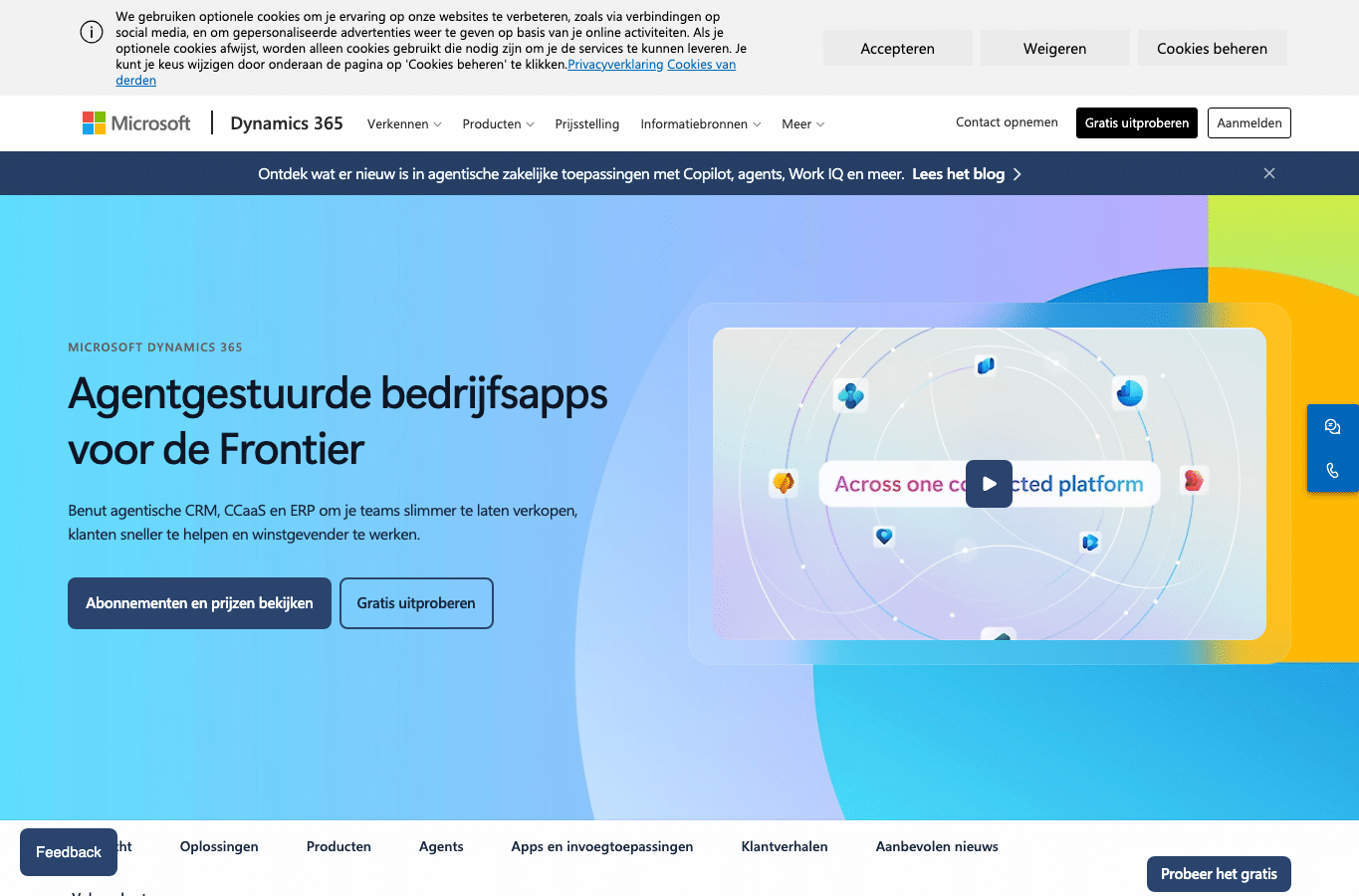 Bildschirmaufnahme von dynamics.com