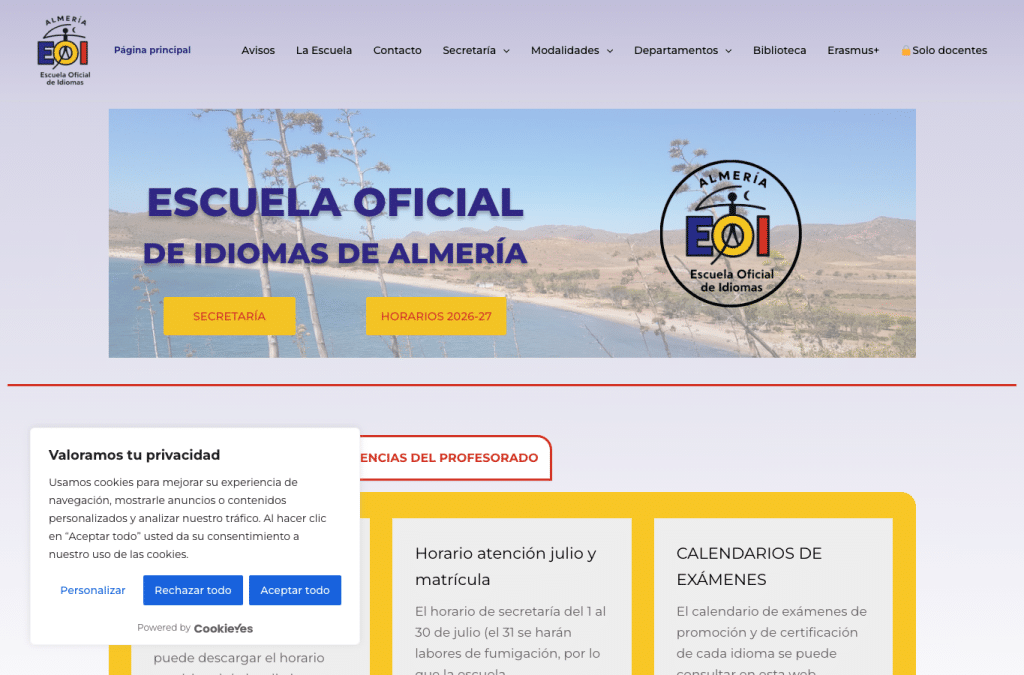 Bildschirmaufnahme von eoialmeria.es