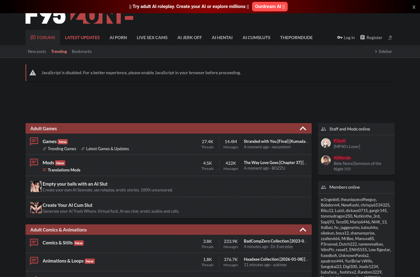 Bildschirmaufnahme von f95zone.to