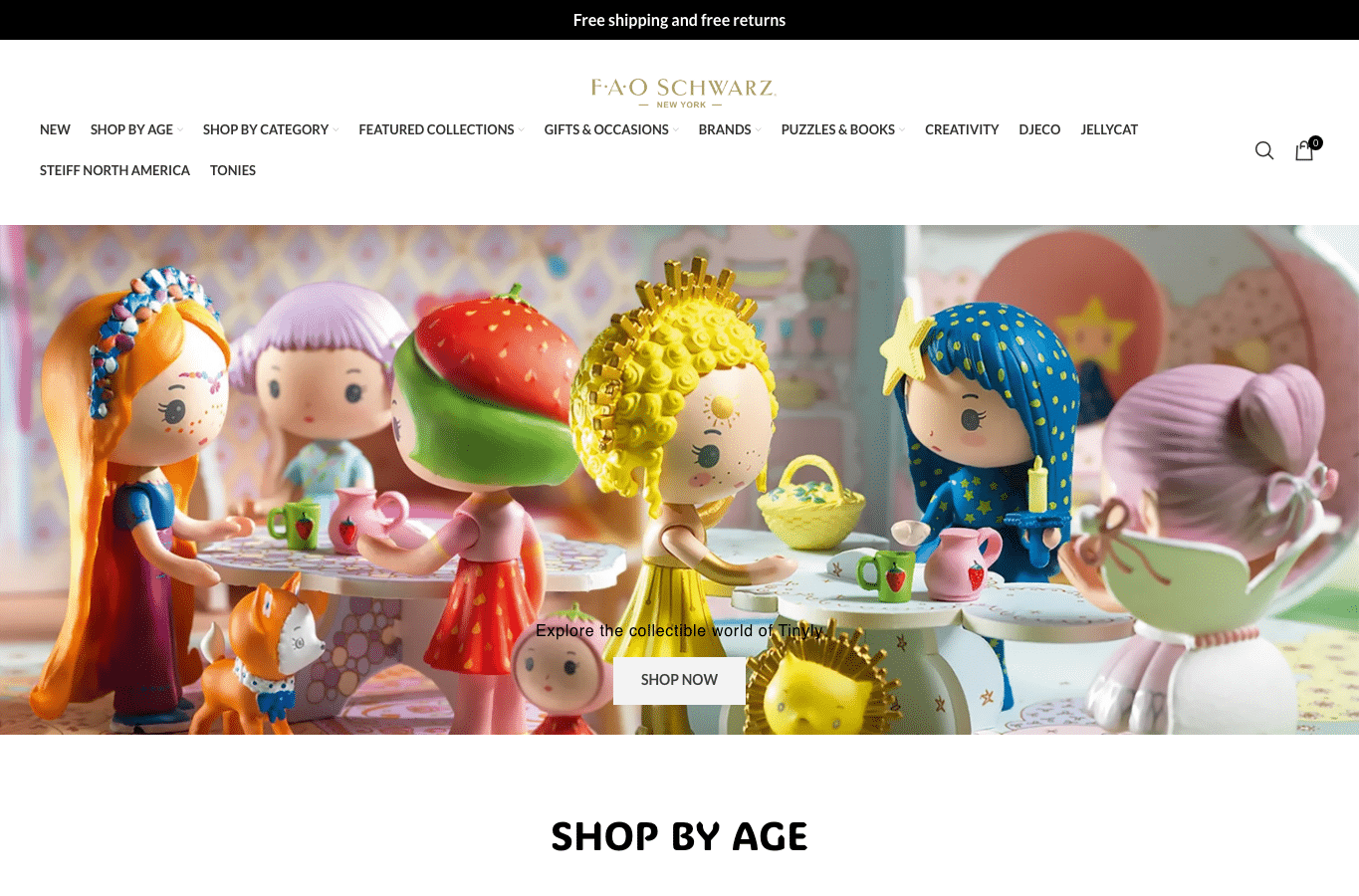 Bildschirmaufnahme von faoschwarzmall.com