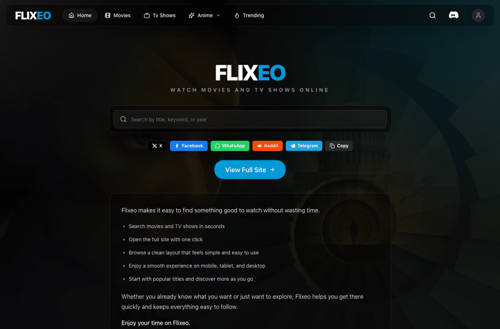 Bildschirmaufnahme von flixeo.tv