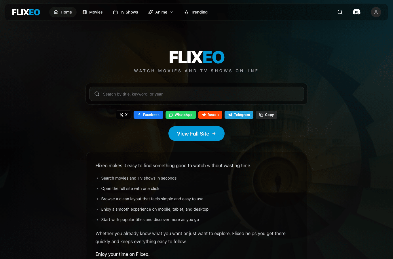 Bildschirmaufnahme von flixeo.tv