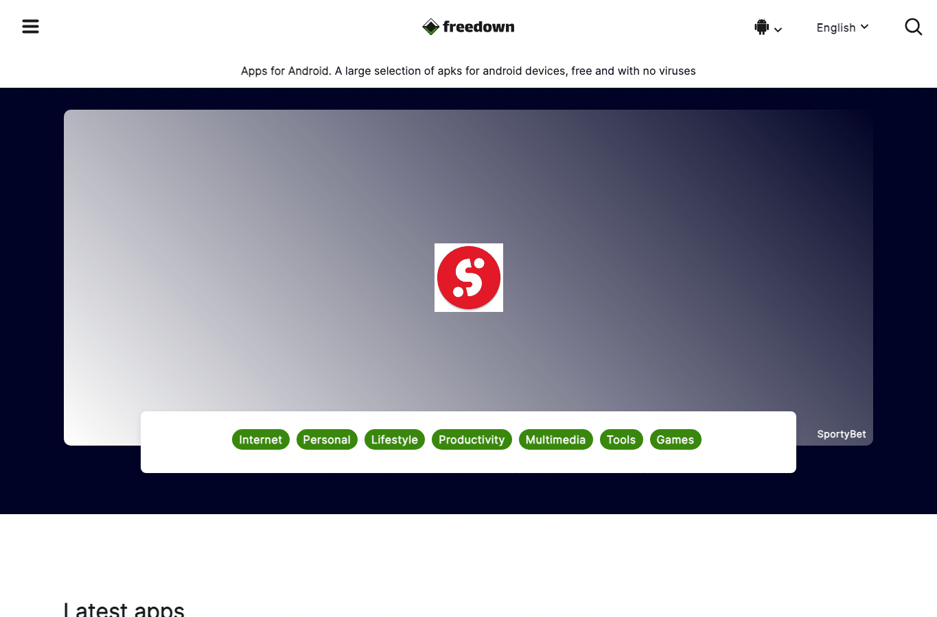 Bildschirmaufnahme von freedown.io