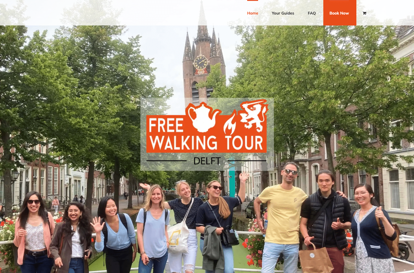 Bildschirmaufnahme von freewalkingtoursdelft.com
