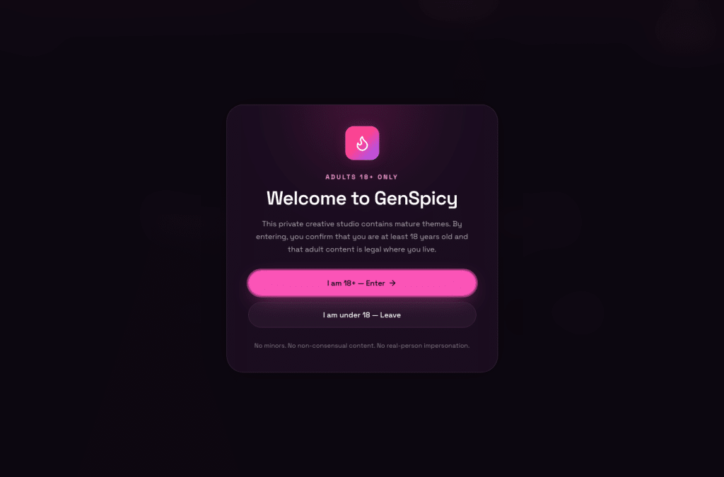 Bildschirmaufnahme von genspicy.com