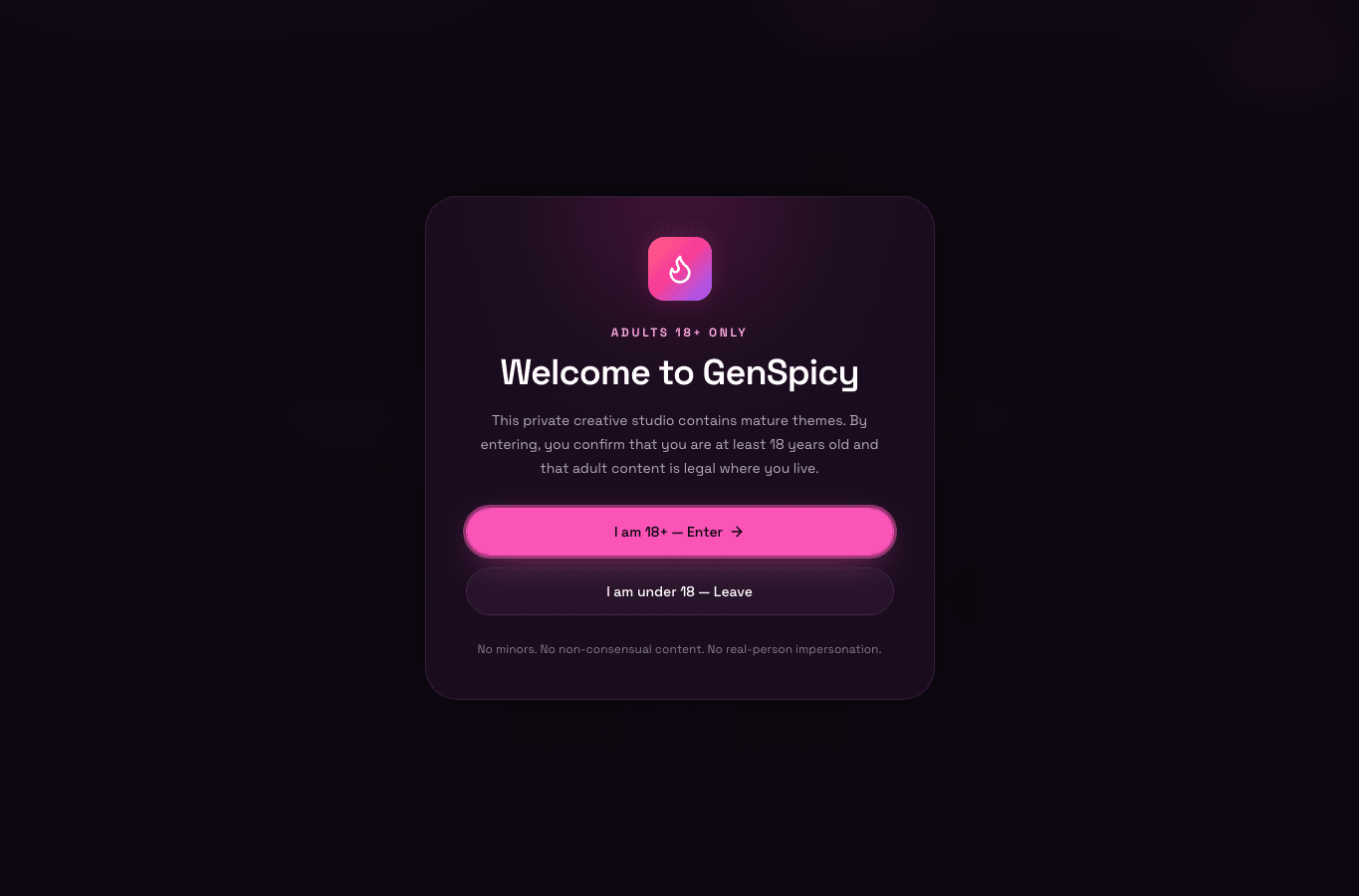 Bildschirmaufnahme von genspicy.com