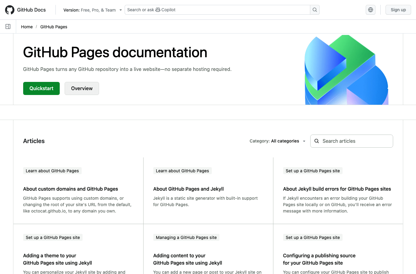 Bildschirmaufnahme von github.io