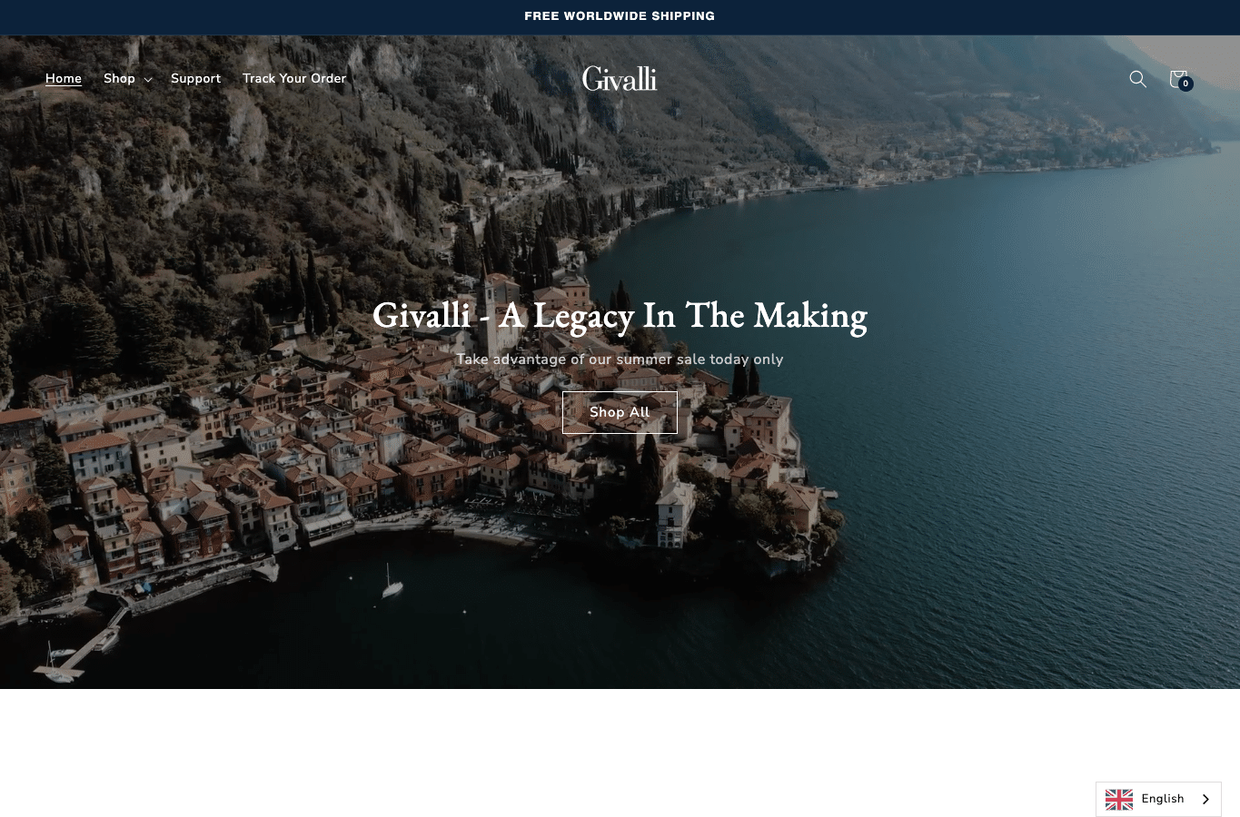 Bildschirmaufnahme von givalli-lifestyle.com