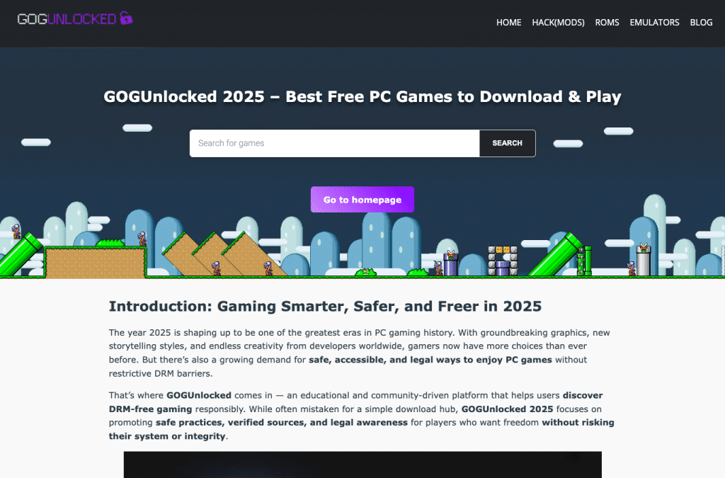 Bildschirmaufnahme von gogunlocked.store