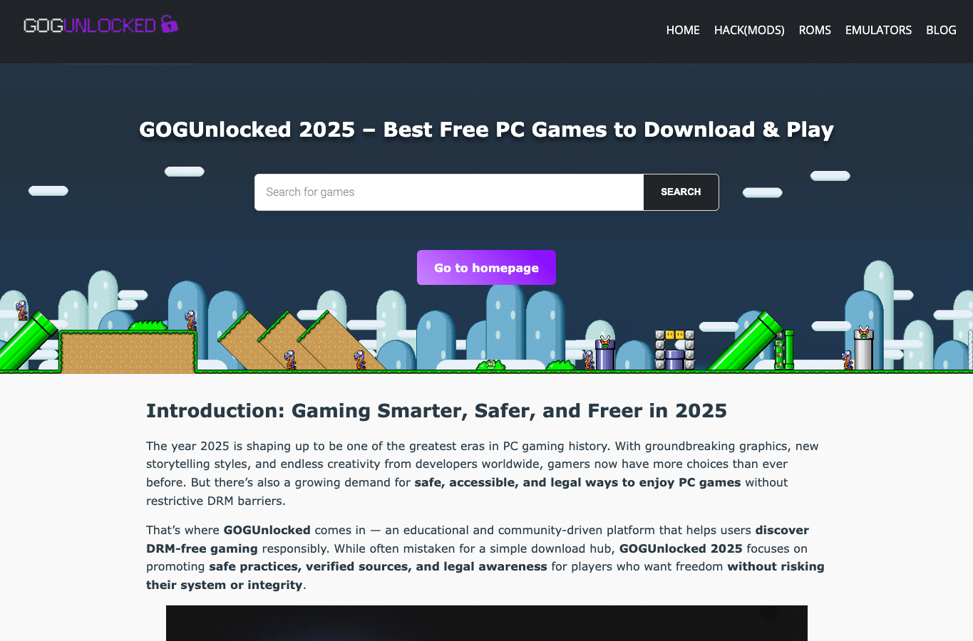 Bildschirmaufnahme von gogunlocked.store