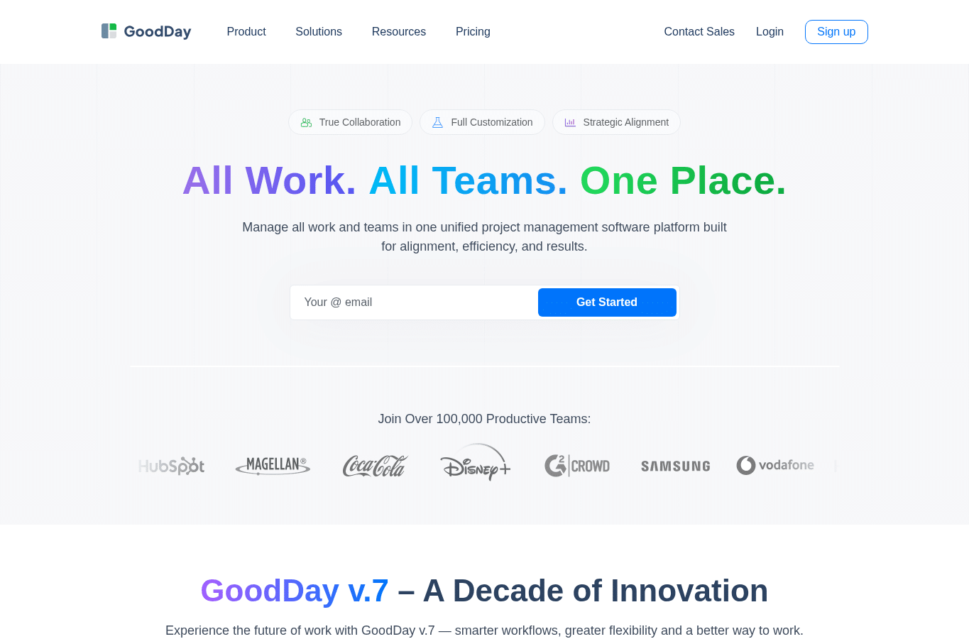 Bildschirmaufnahme von goodday.work