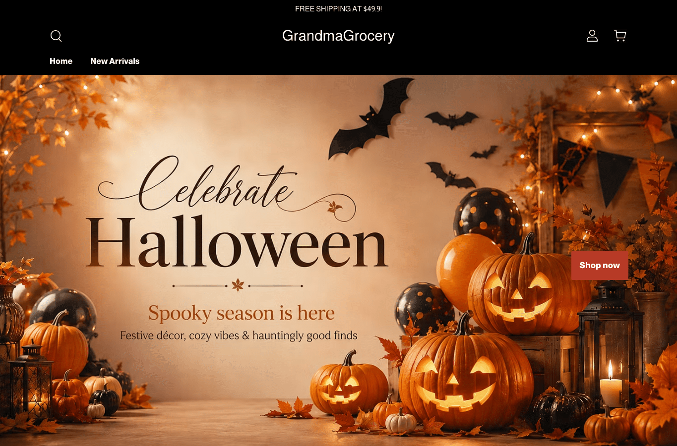 Bildschirmaufnahme von grandmagrocery.com
