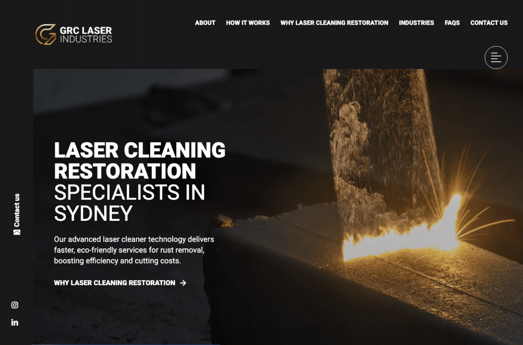Bildschirmaufnahme von grclaserindustries.com.au