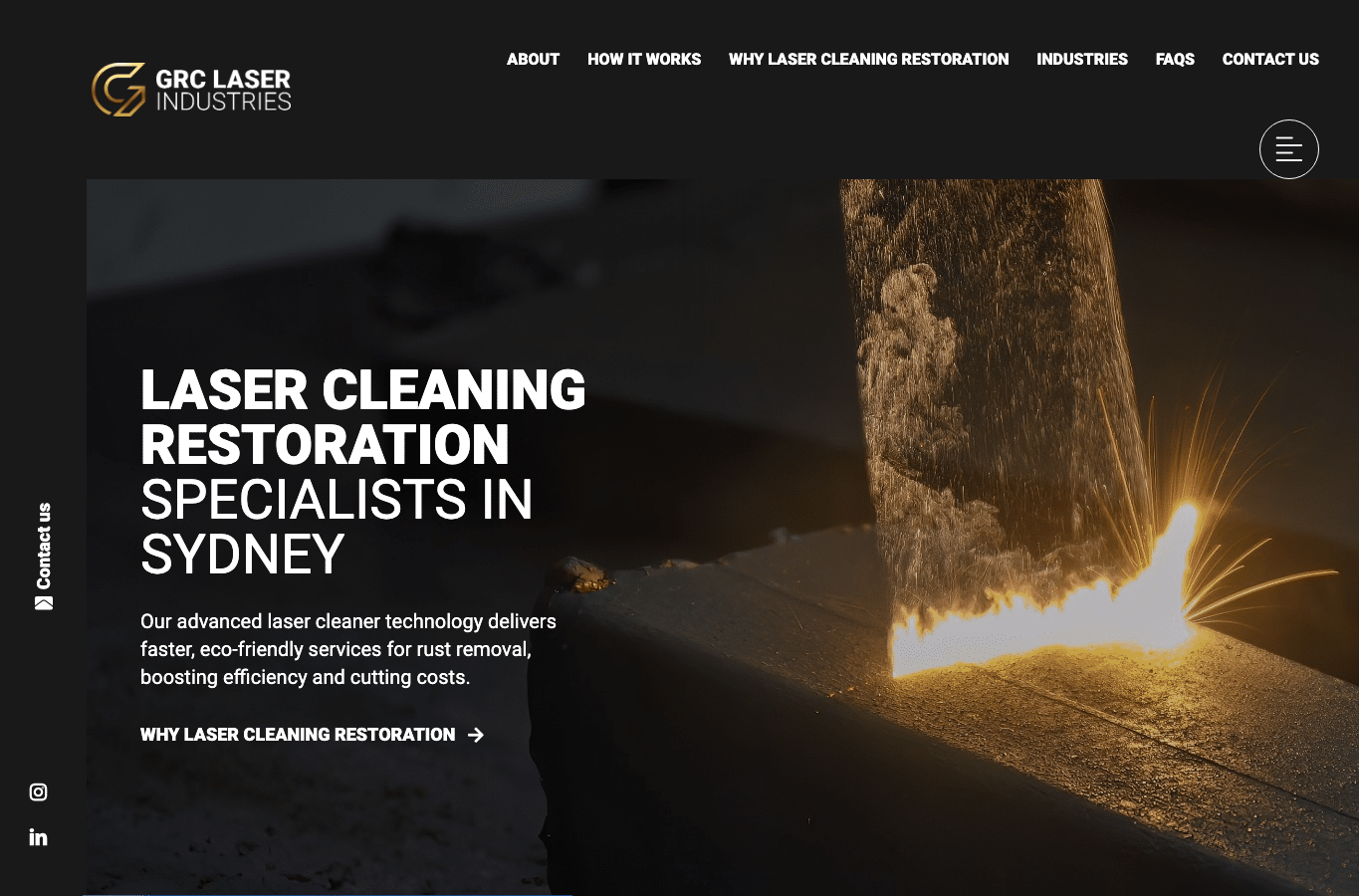 Bildschirmaufnahme von grclaserindustries.com.au
