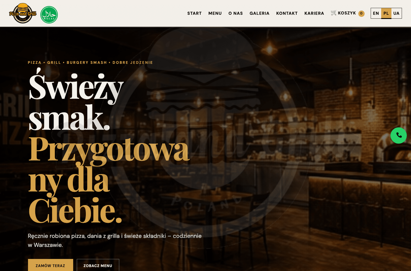 Bildschirmaufnahme von grillpizza.pl