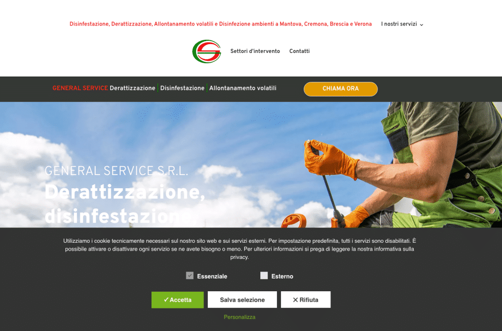 Bildschirmaufnahme von gsdisinfestazioni.com