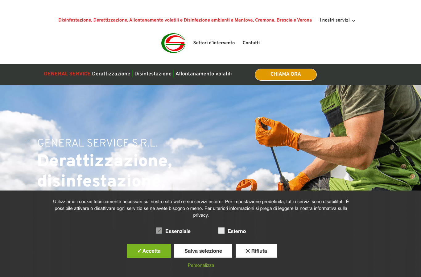 Bildschirmaufnahme von gsdisinfestazioni.com