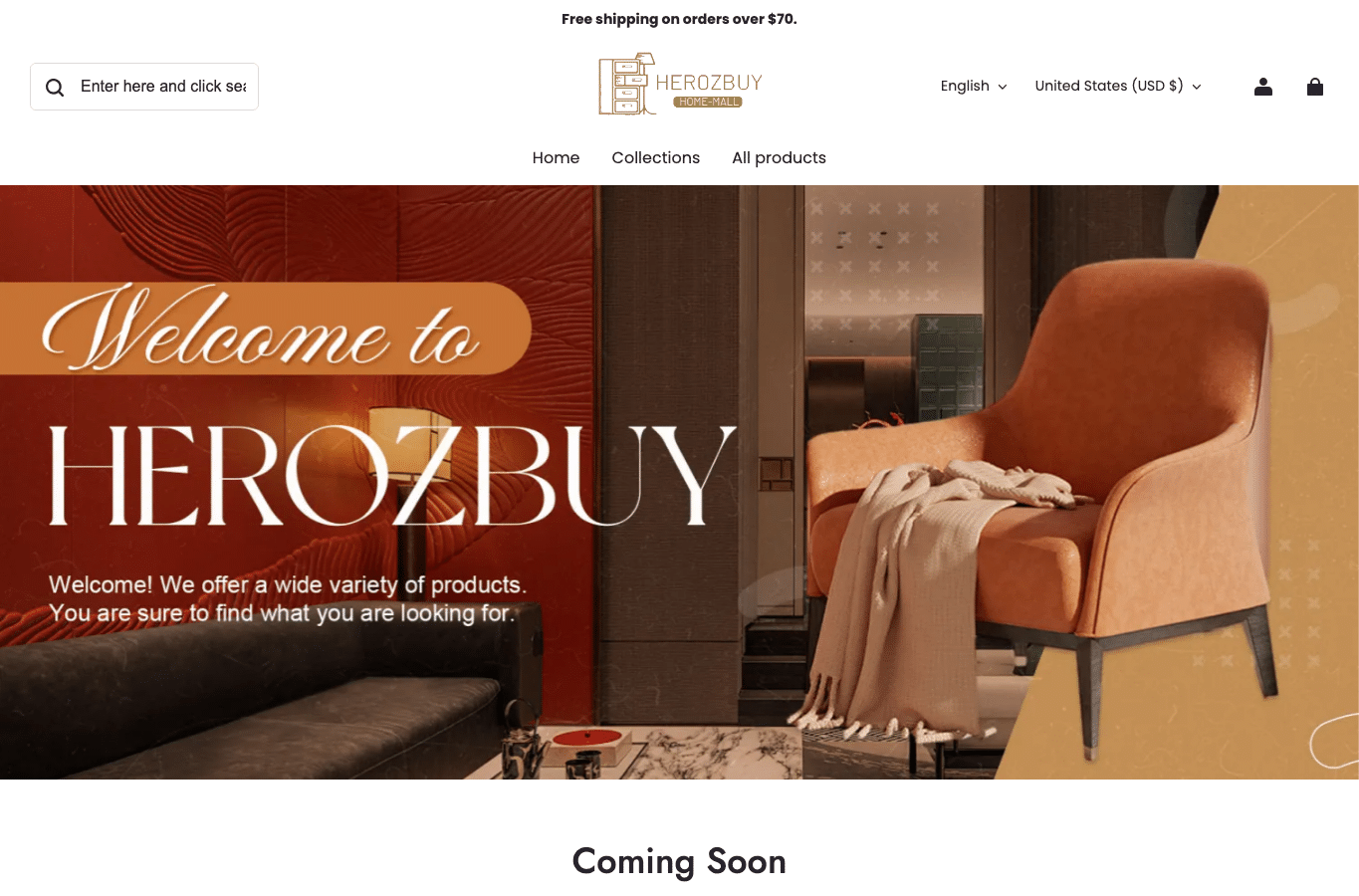 Bildschirmaufnahme von herozbuy.com