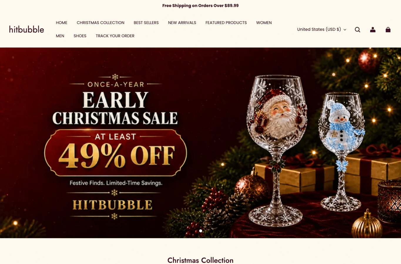 Bildschirmaufnahme von hitbubble.com