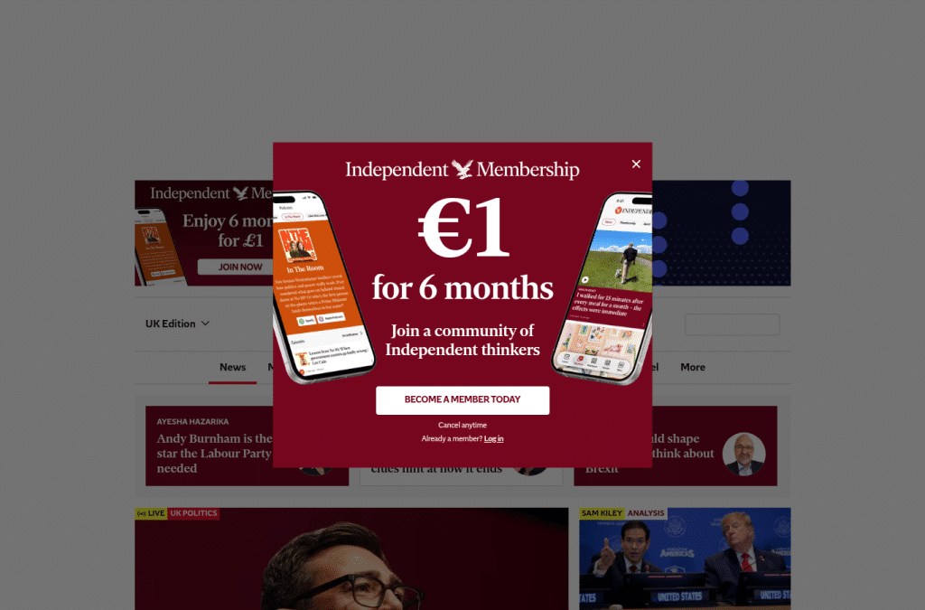 Bildschirmaufnahme von independent.co.uk
