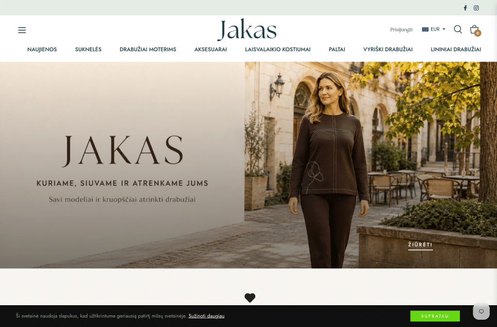 Bildschirmaufnahme von jakas.net