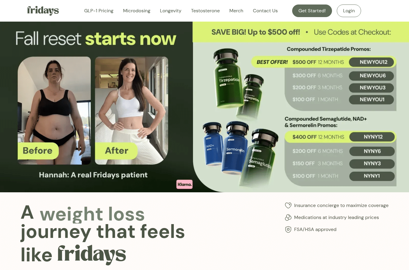 Bildschirmaufnahme von joinfridays.com