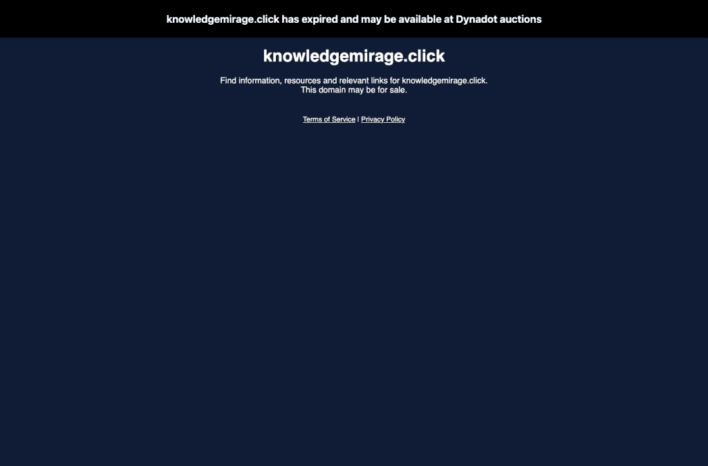 Bildschirmaufnahme von knowledgemirage.click