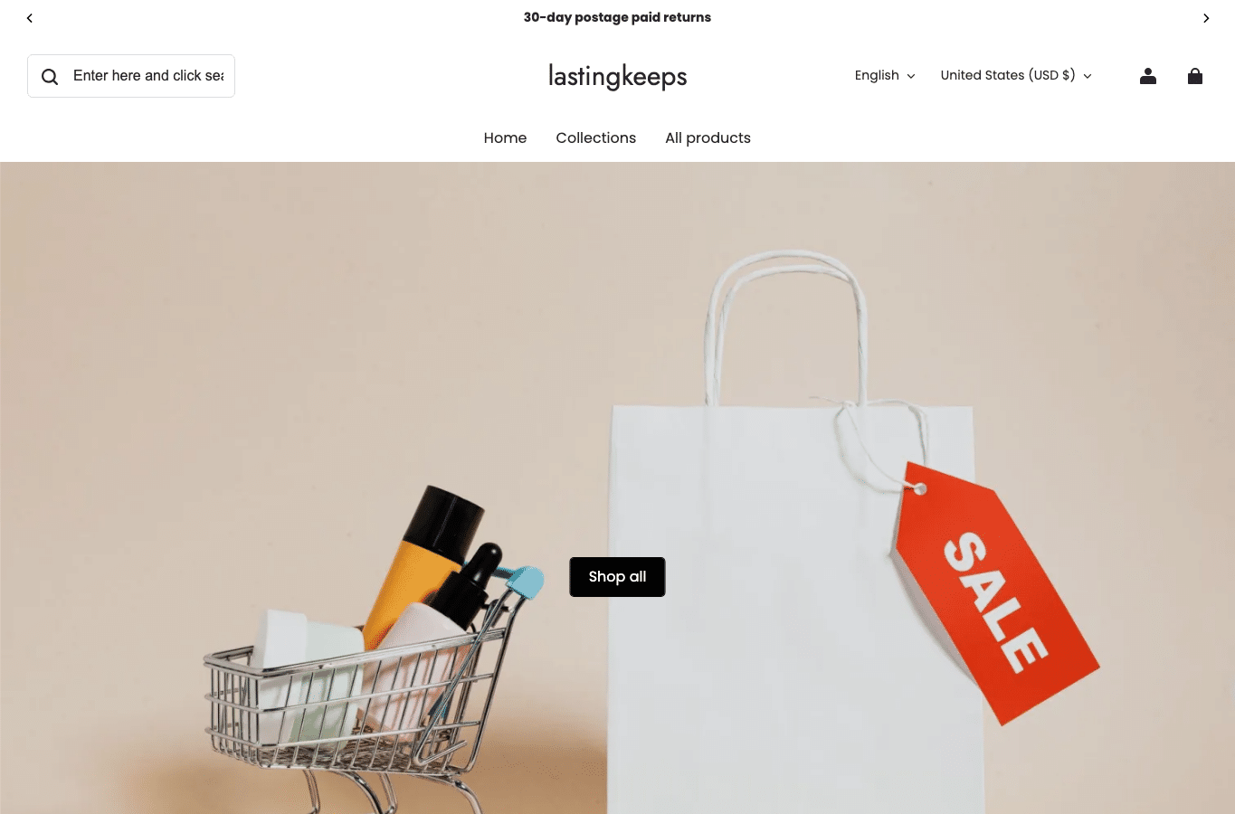Bildschirmaufnahme von lastingkeeps.com