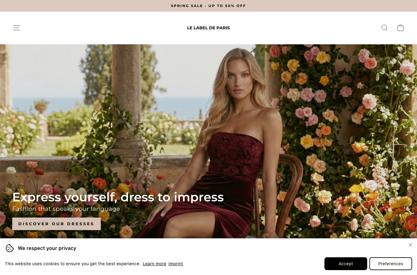 Bildschirmaufnahme von lelabeldeparis.com