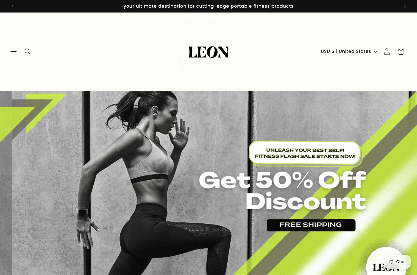 Bildschirmaufnahme von leononlineshop.com