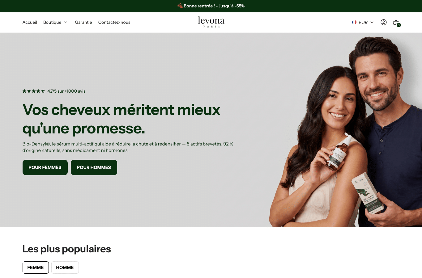 Bildschirmaufnahme von levonaparis.co