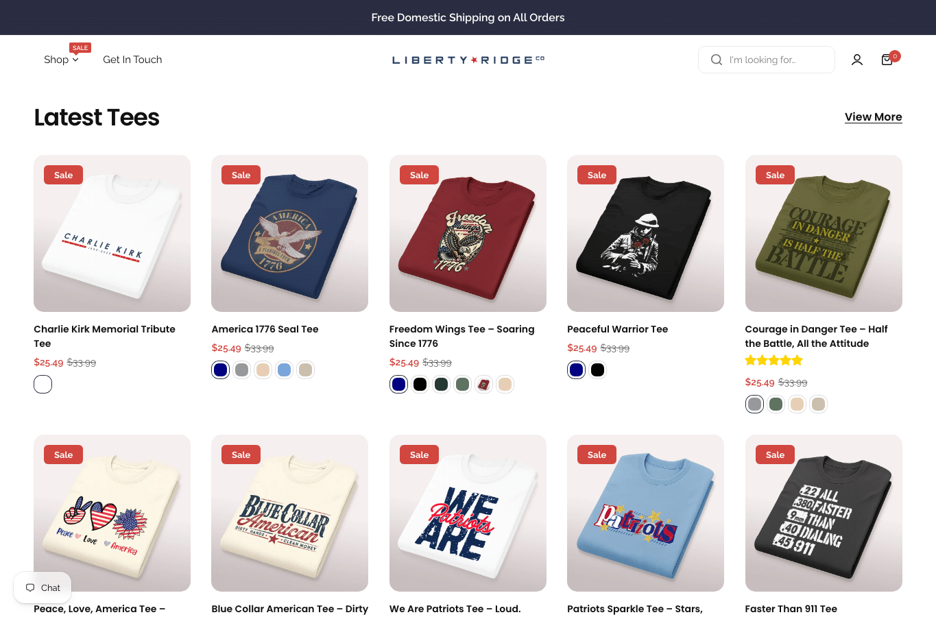 Bildschirmaufnahme von libertyridge.co